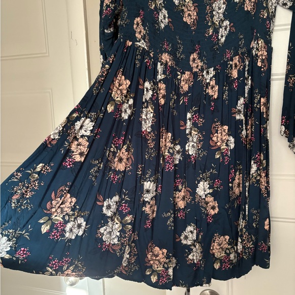 Torrid Floral Long Sleeve Mini Dress - Size 2 - Picture 4 of 5